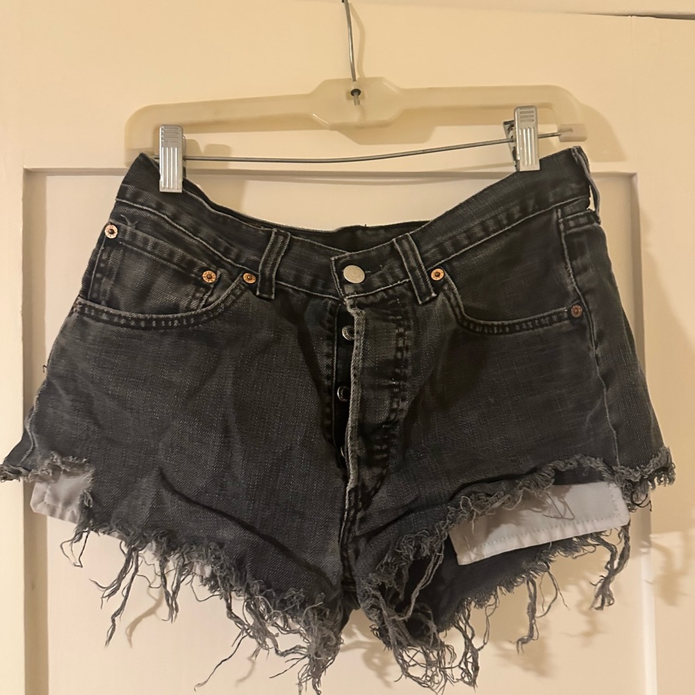 Women's Black Levi Denim Shorts